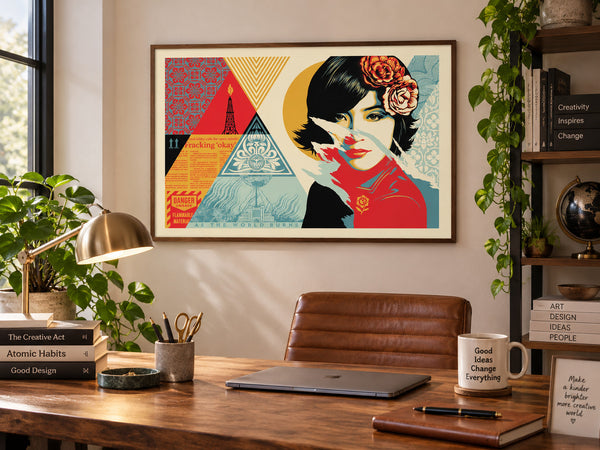 Shepard Fairey Open Minds 2022 Signed Numbered 253/675 24x36 OBEY Screenprint — listing photograph 2