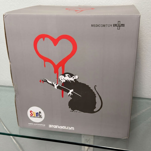Brandalism Rat Sculpture with Paintbrush – Medicom Toy Banksy-Inspired 8-9"