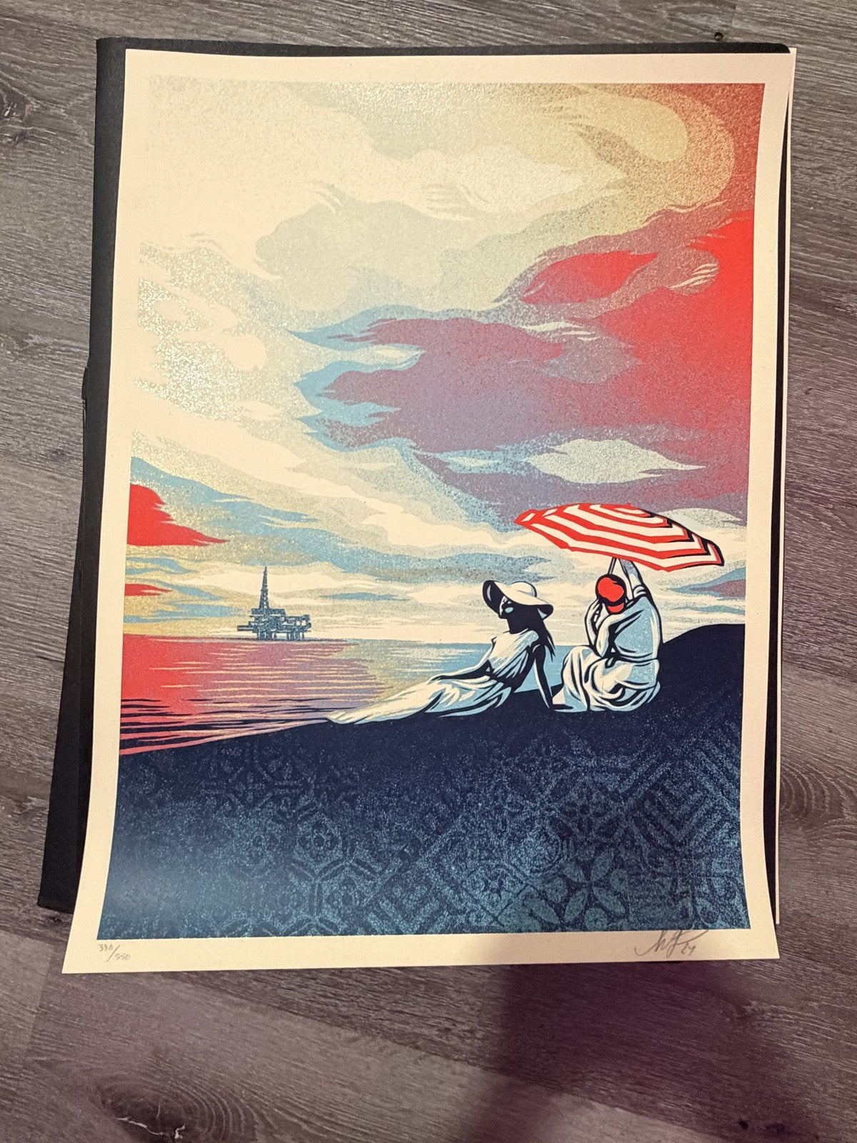 Shepard Fairey Bliss at the Cliff's Edge Signed Numbered Screen Print 2024 /550