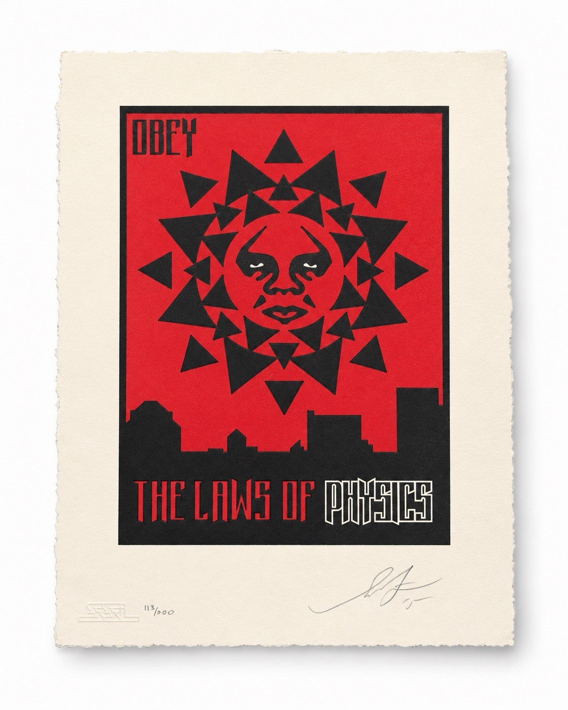 Shepard Fairey Obey Laws of Physics Letterpress 2015 Signed Numbered (200)