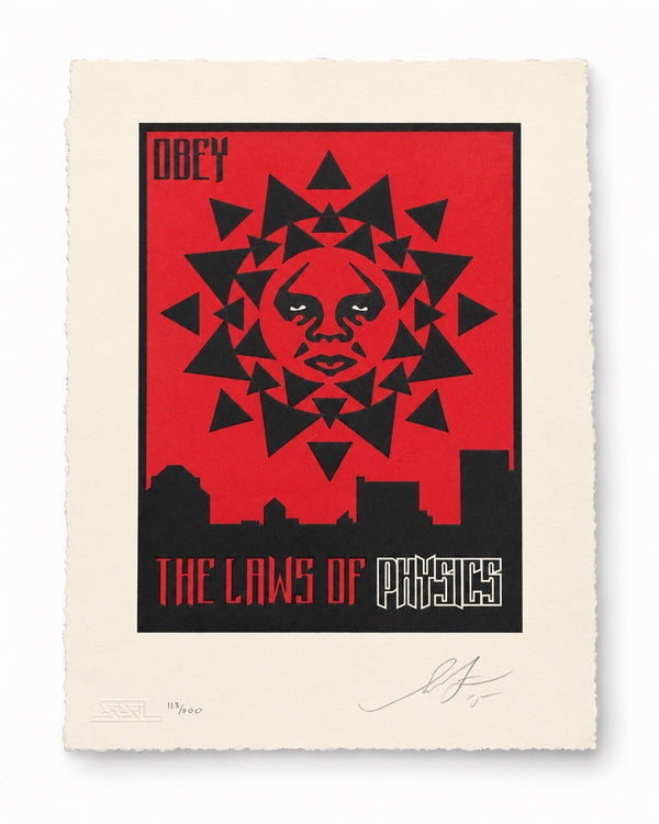 Shepard Fairey Obey Laws of Physics Letterpress 2015 Signed Numbered (200)