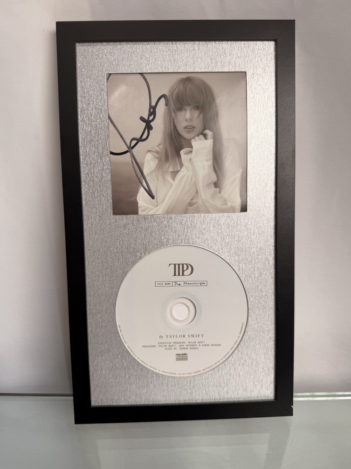 Taylor Swift Signed The Tortured Poets Department CD Display Framed Autograph