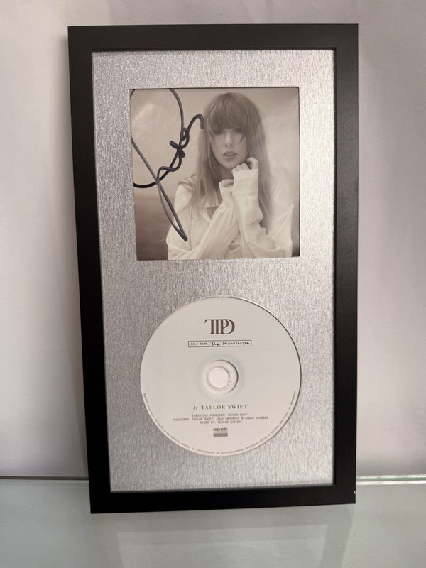 Taylor Swift Signed The Tortured Poets Department CD Display Framed Autograph