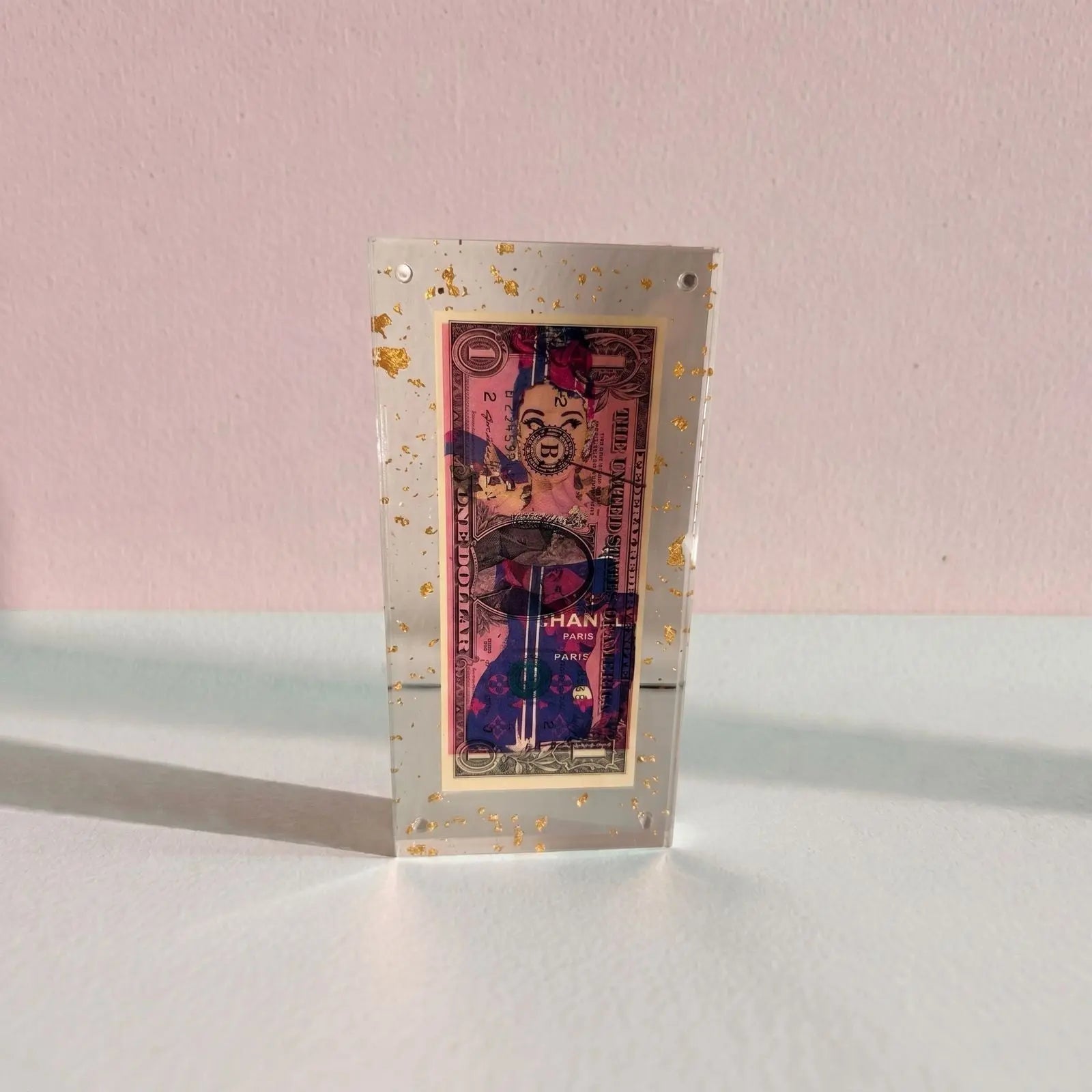 Audrey Hepburn × Chanel $1 Bill Art | Limited Edition, Signed /100, Framed