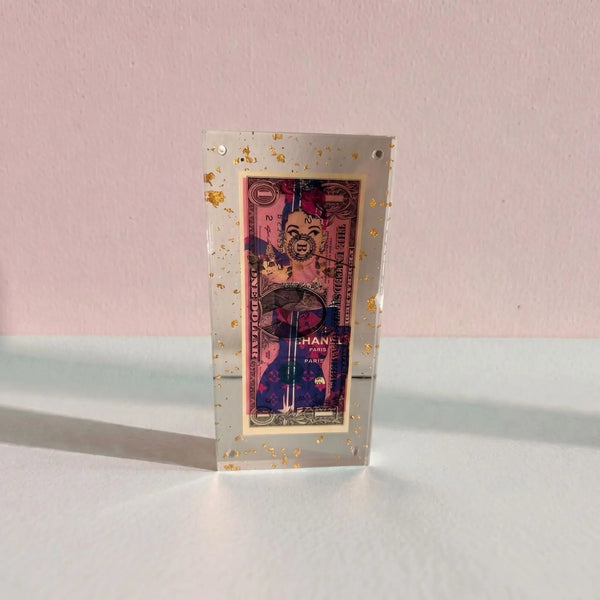 Audrey Hepburn × Chanel $1 Bill Art | Limited Edition, Signed /100, Framed
