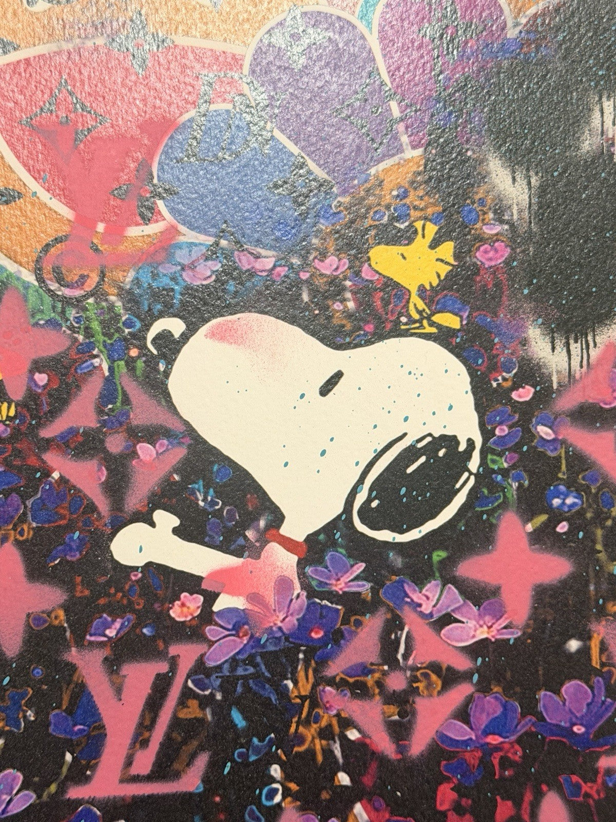 DEATH NYC Snoopy Woodstock Night & Day Diptych 1/1 Hand Sprayed Originals