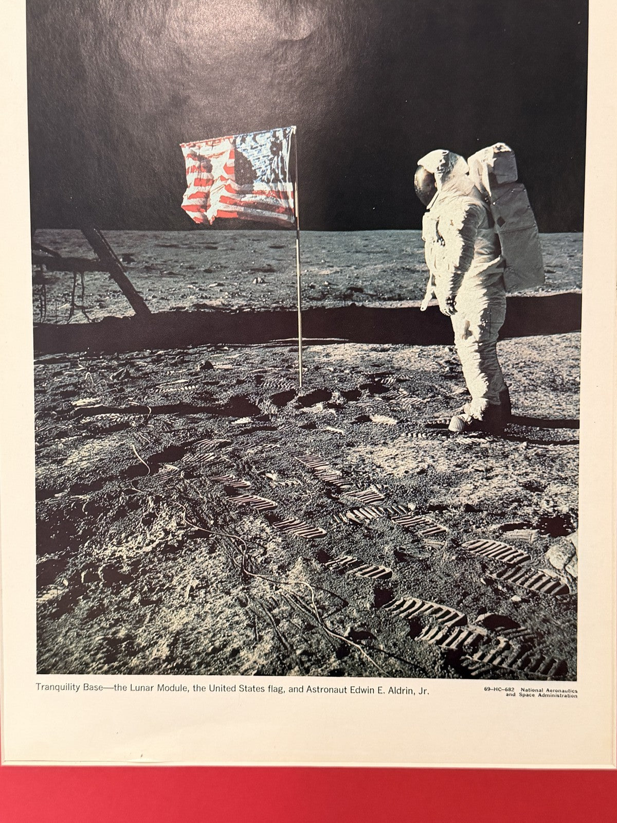 Buzz Aldrin Signed Book Page w/ Framed NASA Lunar Photo 69-HC-682 Zarelli LOA