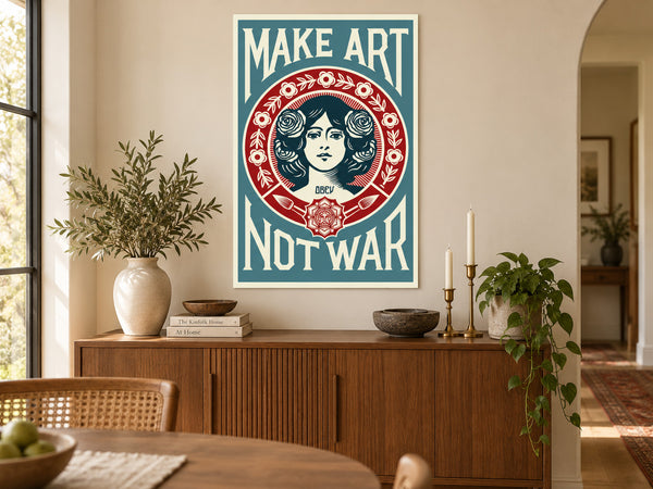Shepard Fairey Make Art Not War 24x36 Signed OBEY Giant Offset Lithograph — listing photograph 6