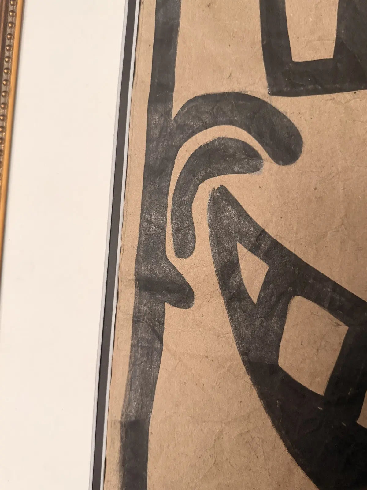 Keith Haring (Attributed) Marker Drawing on Paper Bag Signed - Unauthenticated