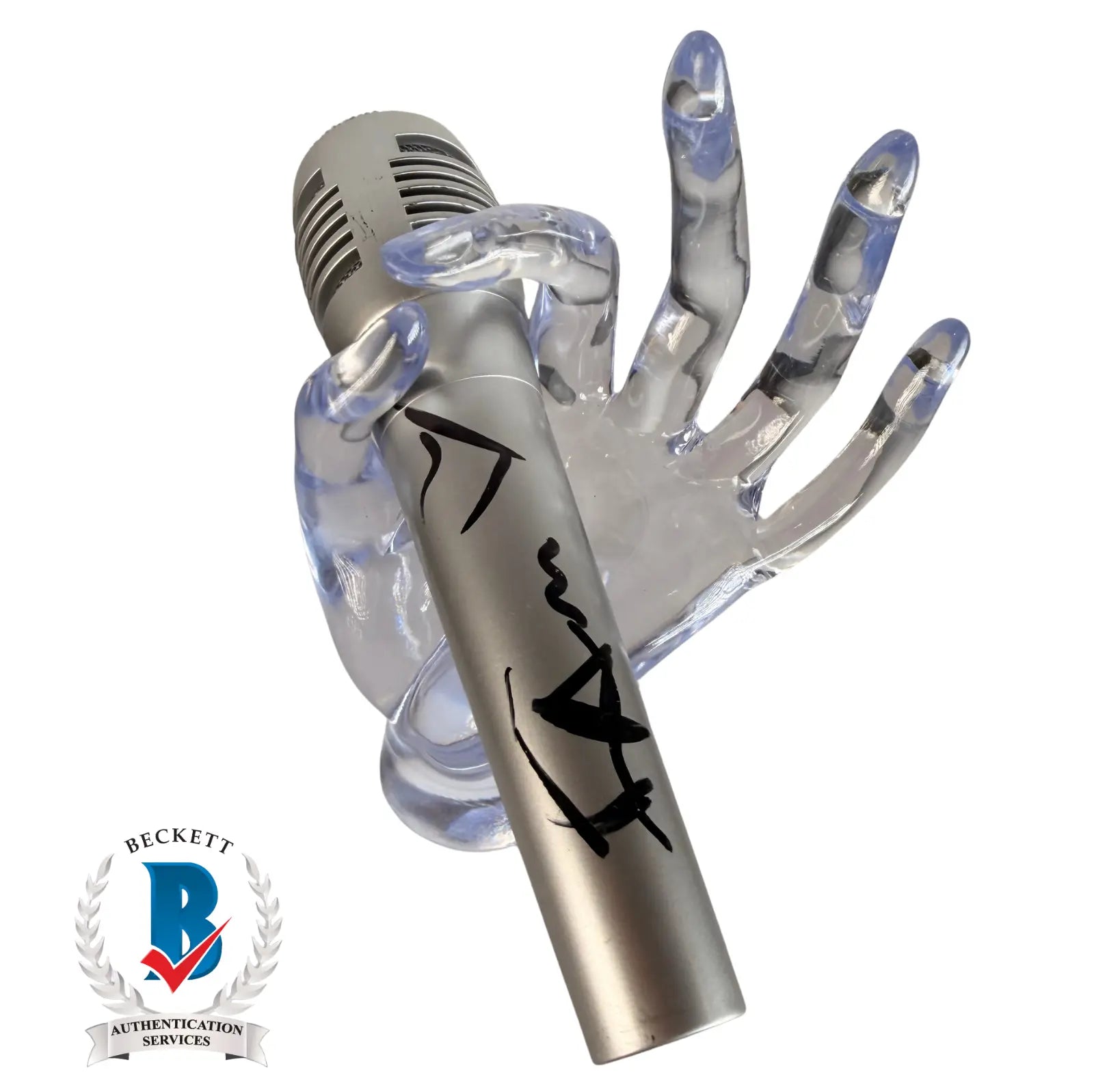 Fred Again Signed Microphone Beckett BAS COA Grammy Winner DJ w/ Hand Display