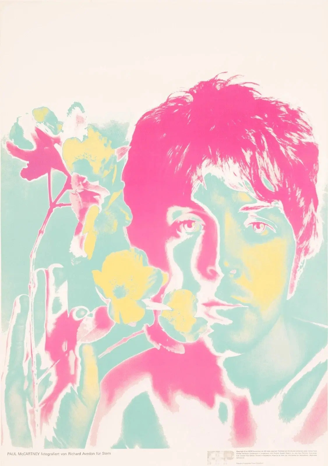 Richard Avedon Paul McCartney Beatles 1967 Stern Poster Linen Backed Original