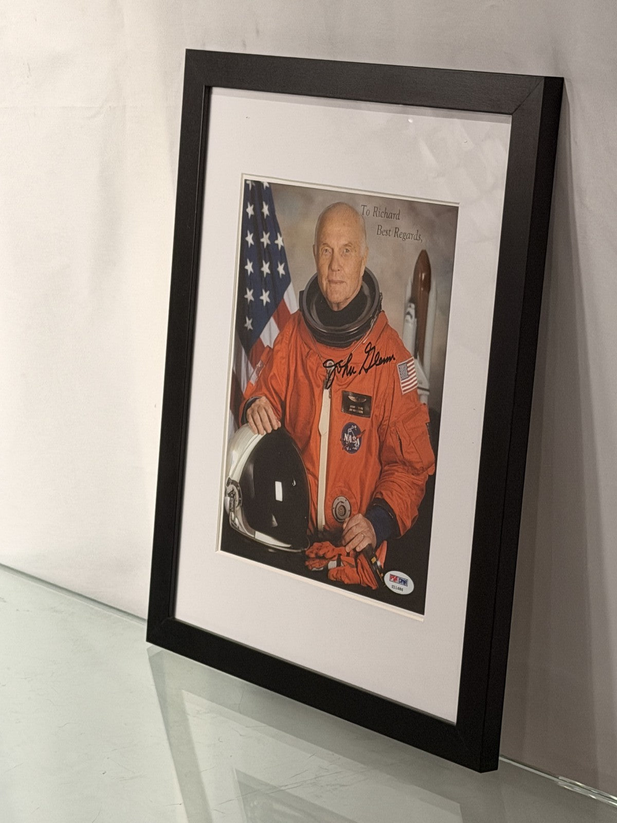 John Glenn Signed NASA Astronaut Photo Framed PSA/DNA Z11686 Autograph