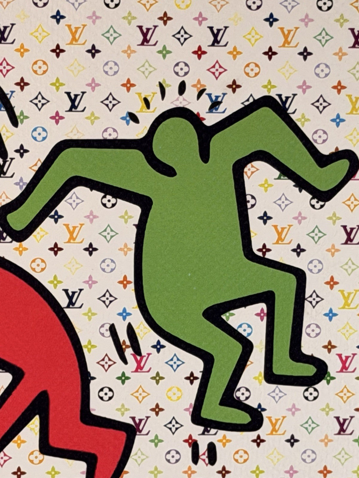 Death NYC Keith Haring Dancing Figures Louis Vuitton Signed Pop Art Print 2024
