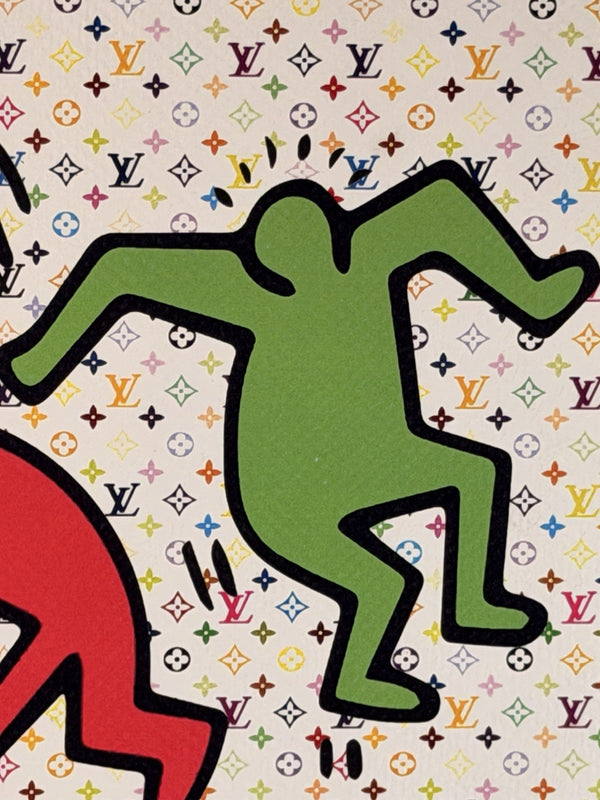 Death NYC Keith Haring Dancing Figures Louis Vuitton Signed Pop Art Print 2024