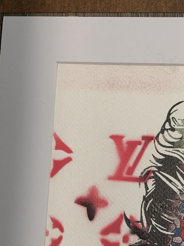 DEATH NYC Joker Louis Vuitton Murakami 1/1 Signed Pop Art Custom Matted 2025