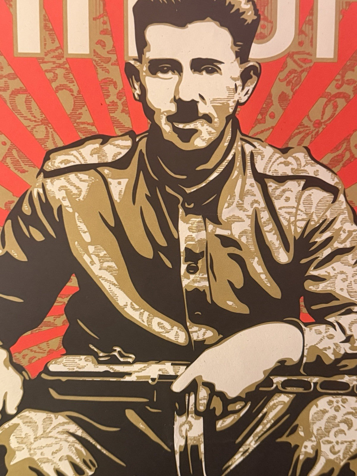 Shepard Fairey x Gary Baseman Partisan 2013 Co-Signed Print #306/400 Framed