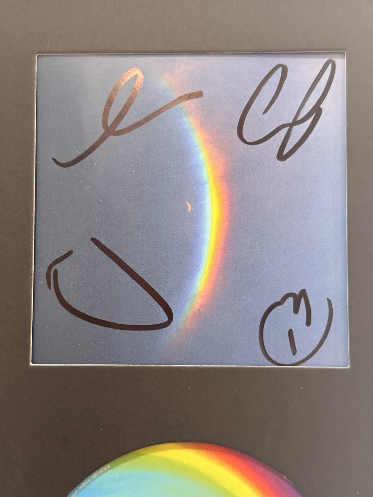 Coldplay Fully Signed CD Moon Music Framed Display 2024 Chris Martin Autograph