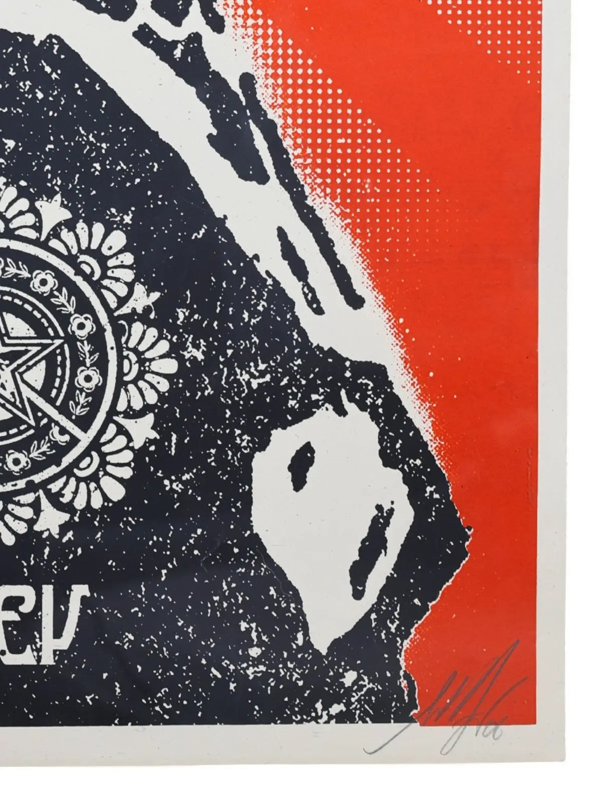 Shepard Fairey OBEY Rose Soldier Signed Screen Print Limited Edition Red