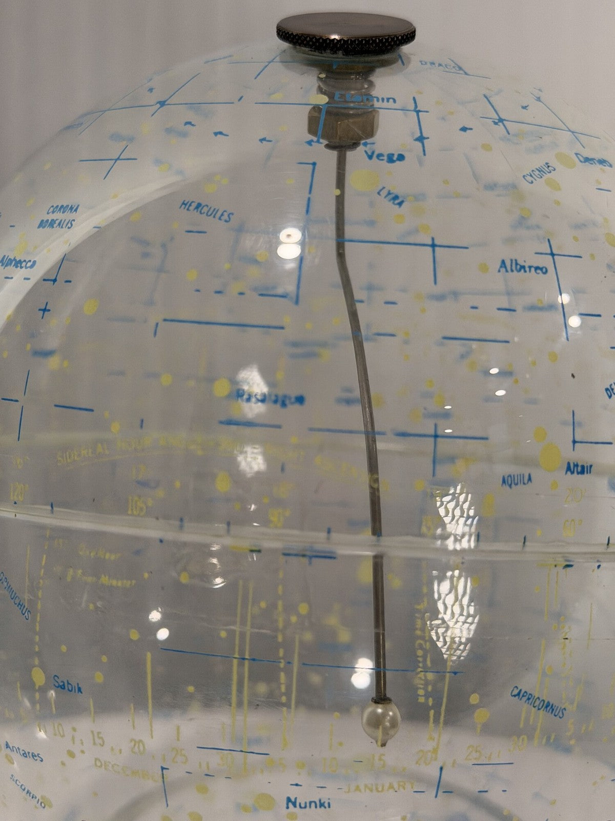 Vintage Farquhar Transparent Celestial Globe Constellation Map Clear Stand