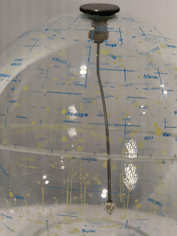 Vintage Farquhar Transparent Celestial Globe Constellation Map Clear Stand