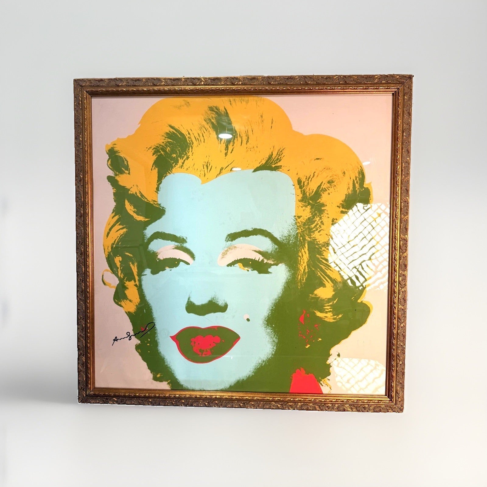 Marilyn Screen Print Signed Andy Warhol w/ Estate Stamps - UNVERIFIED As-Is