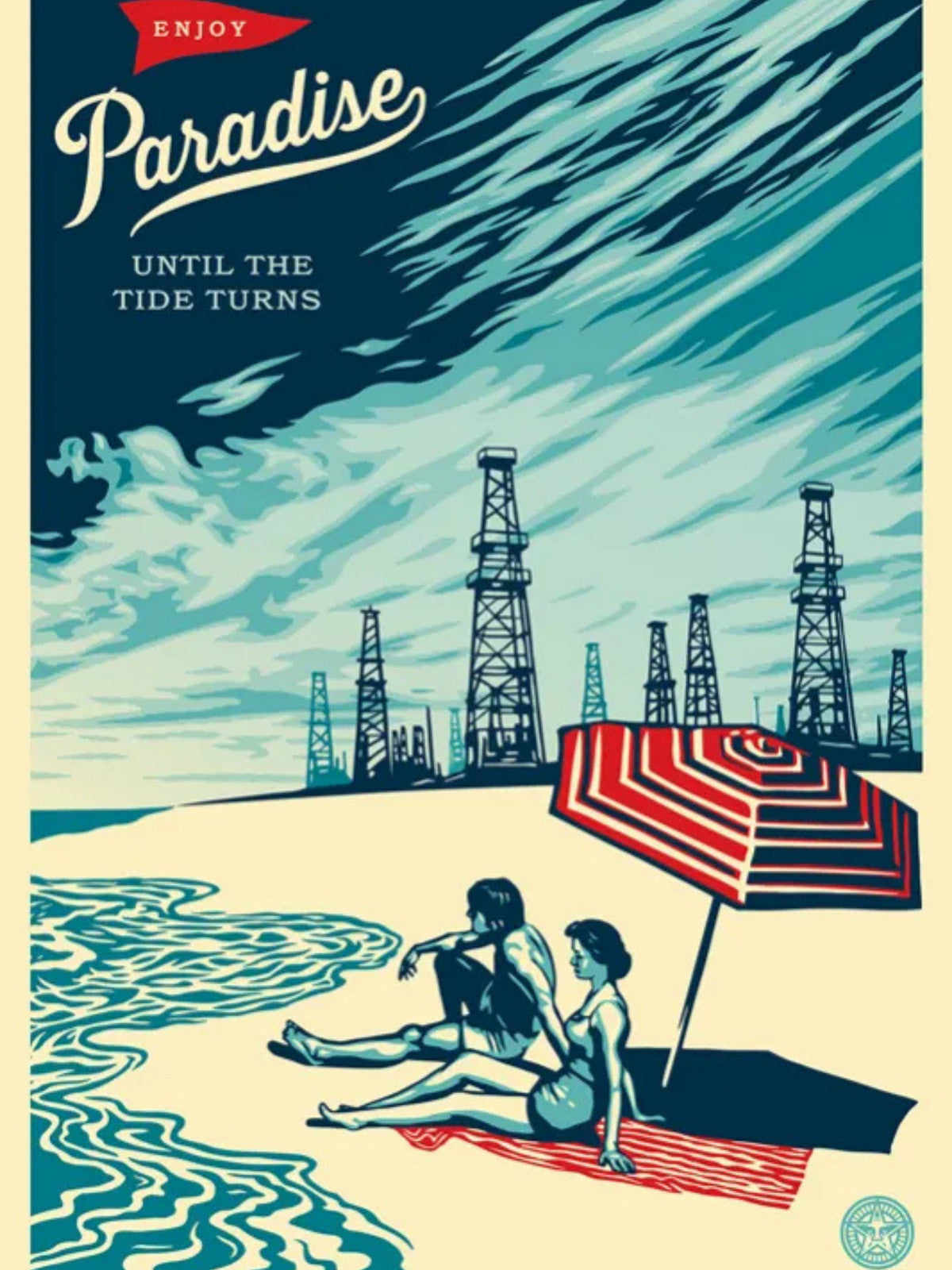 Shepard Fairey Enjoy Paradise Signed Numbered Screen Print OBEY Giant