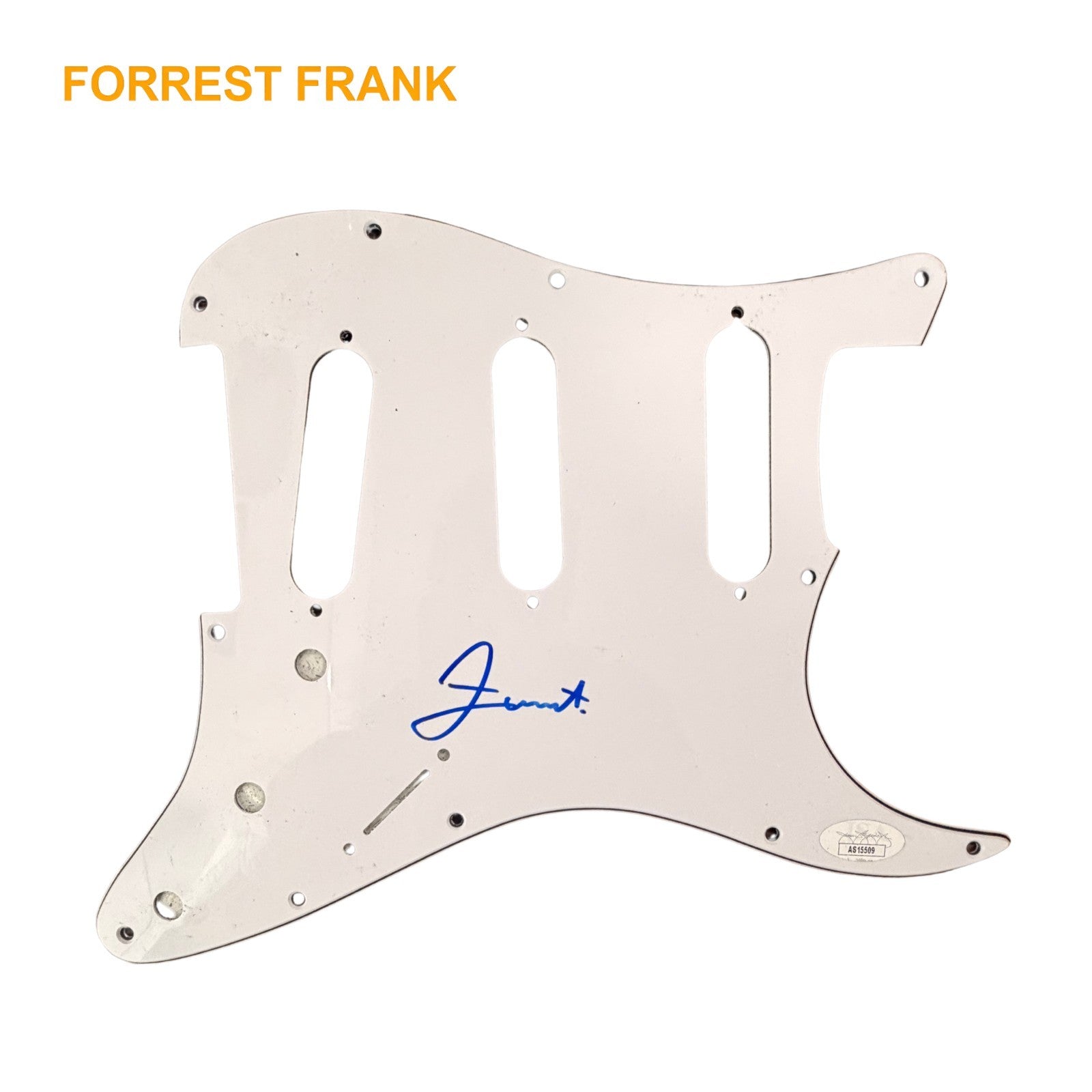 Forrest Frank Surfaces Lead Singer Signed Guitar Pickguard JSA COA AS15509