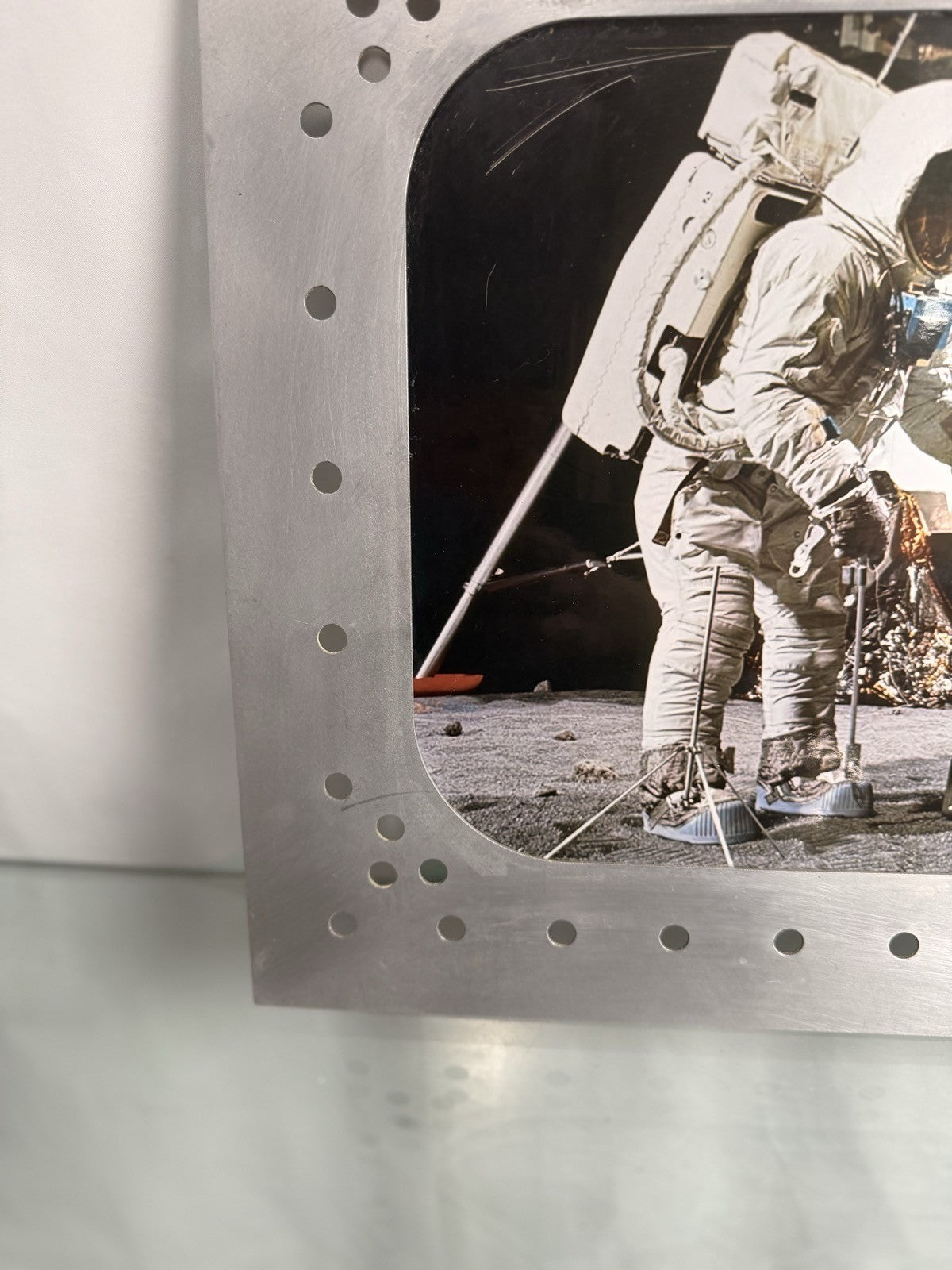 Apollo Astronauts Lunar Experiment NASA Photo Riveted Aluminum Spacecraft Frame