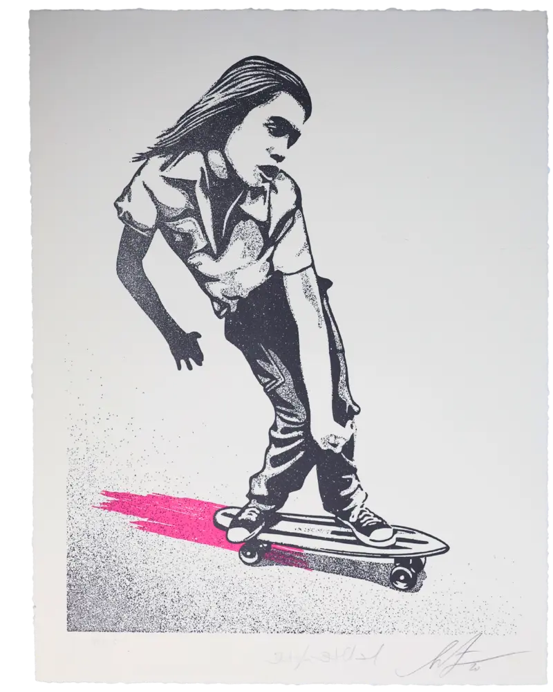 Shepard Fairey x Hugh Holland Styles Change Style Endures Pink Signed 94/115