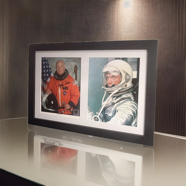 John Glenn Signed Autographed Photo Display JSA NASA Mercury Astronaut Framed