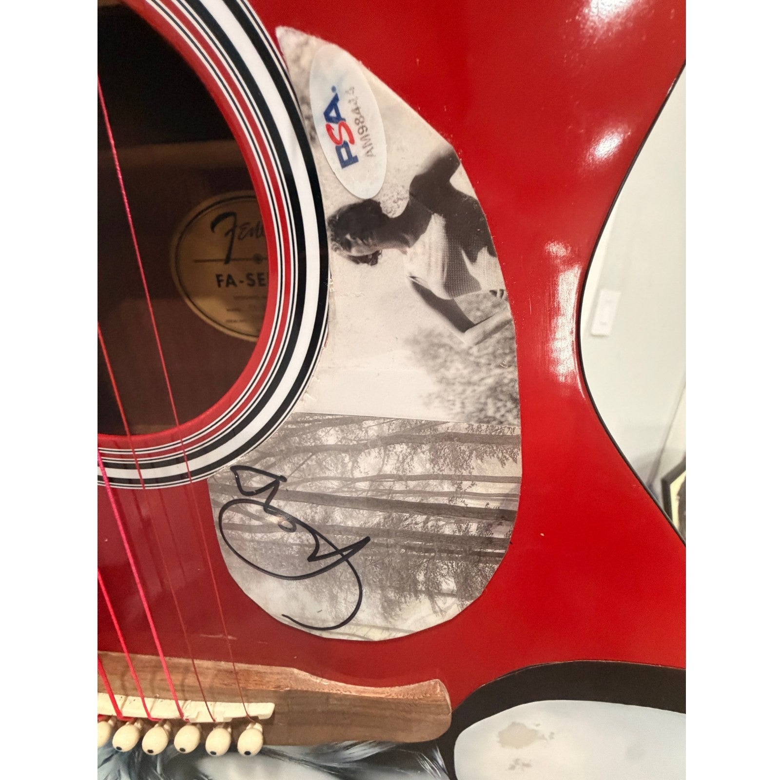 Taylor Swift Signed Red Fender FA-Series Acoustic Guitar PSA/DNA AM98414