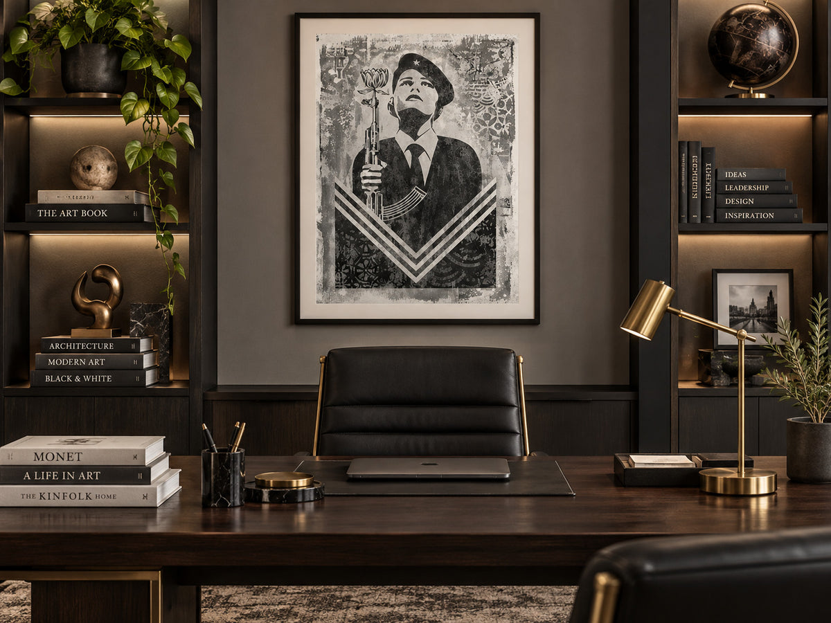 Shepard Fairey Peace Guard 2 2017 Signed 140/400 DAMAGED Stencil OBEY 18x24 — listing photograph 3