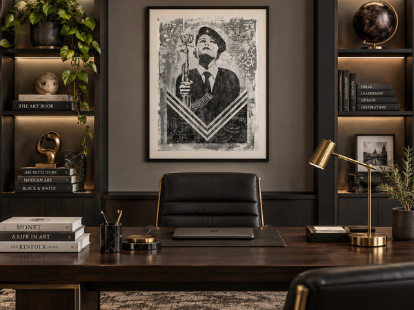 Shepard Fairey Peace Guard 2 2017 Signed 140/400 DAMAGED Stencil OBEY 18x24 — listing photograph 3