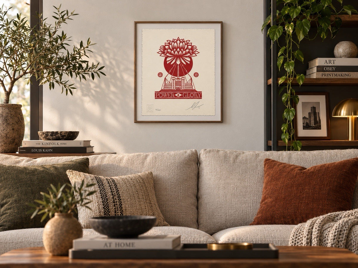 Shepard Fairey Obey Power & Glory Letterpress 2016 Signed 96/450 Print Red