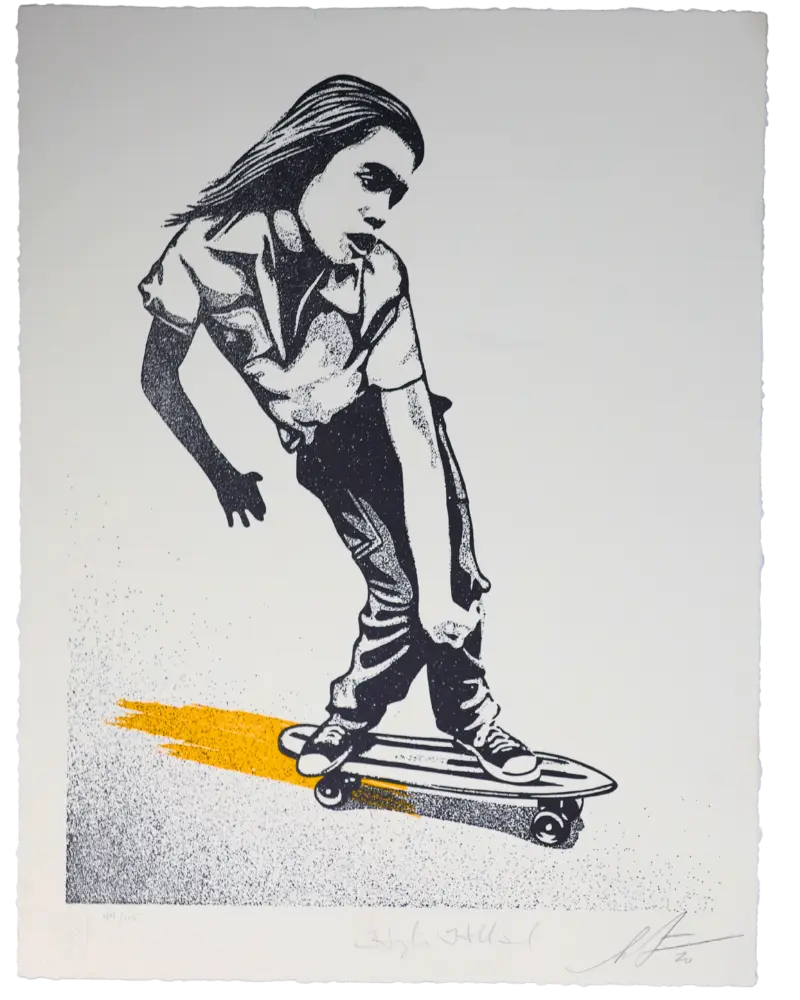 Shepard Fairey x Hugh Holland Styles Change Style Endures Yellow Signed 44/115