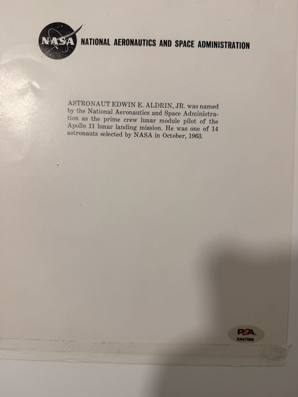 Buzz Aldrin Signed Nat Geo Cut Framed Apollo 11 Display JSA AE72804
