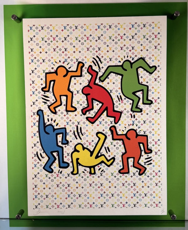 Death NYC Keith Haring Dancing Figures Louis Vuitton Signed Pop Art Print 2024