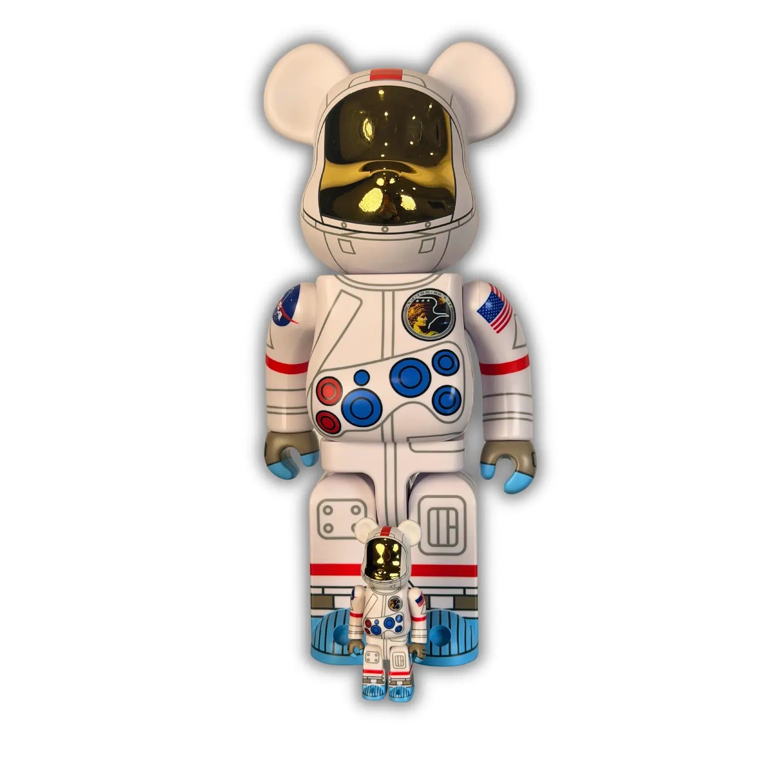 Bearbrick BE@RBRICK Apollo 17 Astronaut 400% 100% Set NASA Medicom Sealed New