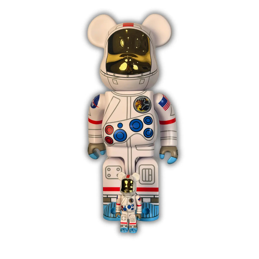 Bearbrick BE@RBRICK Apollo 17 Astronaut 400% 100% Set NASA Medicom Sealed New