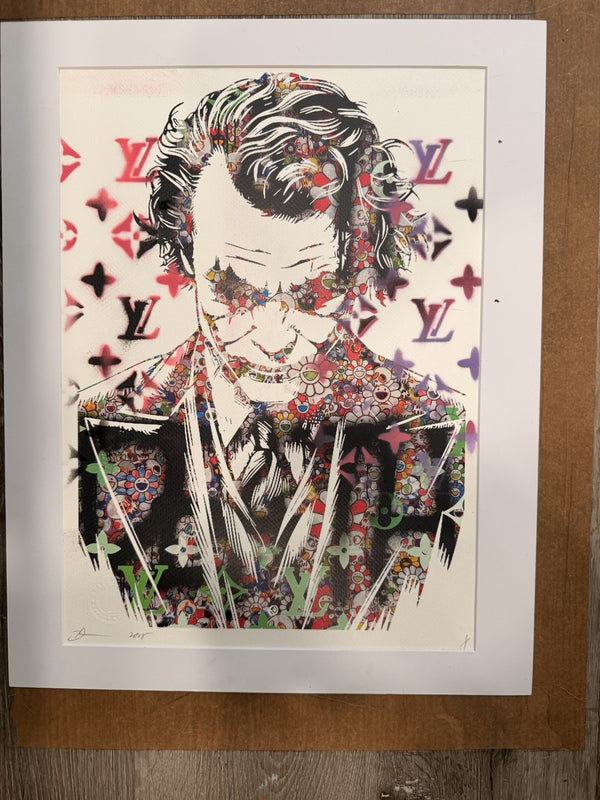 DEATH NYC Joker Louis Vuitton Murakami 1/1 Signed Pop Art Custom Matted 2025