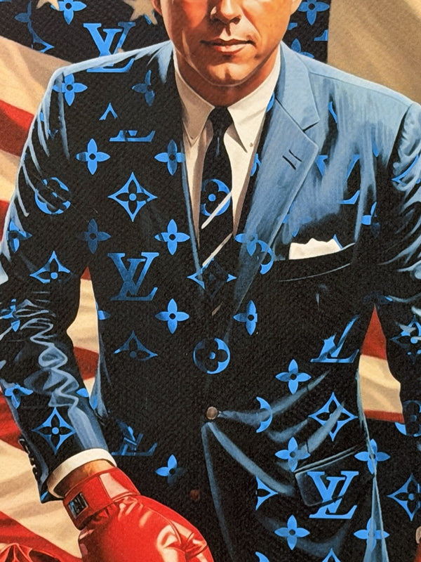 Death NYC JFK John F Kennedy Boxing Louis Vuitton Signed Art Print 16x20