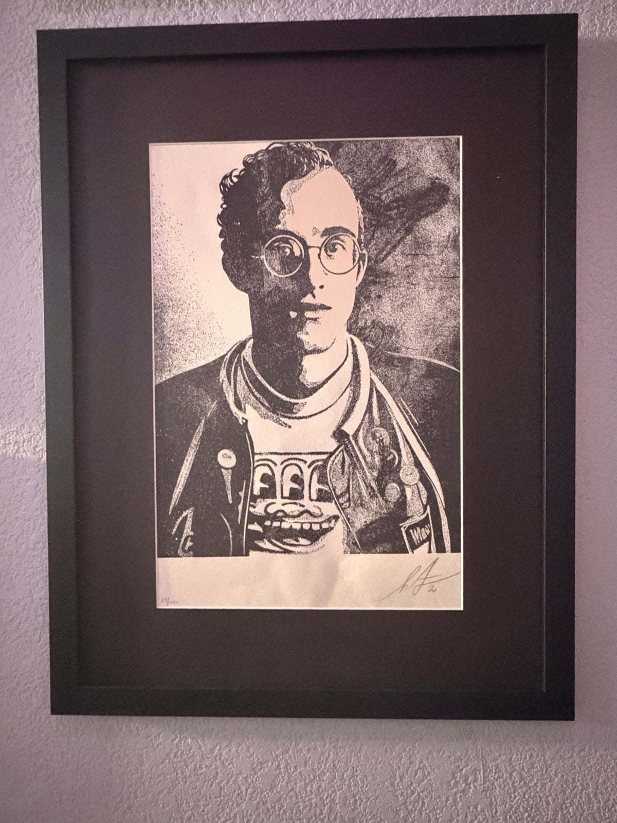 Shepard Fairey “Art Is For Everybody” Keith Haring 2020 Letterpress 27/450 frame