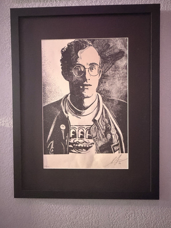 Shepard Fairey “Art Is For Everybody” Keith Haring 2020 Letterpress 27/450 frame