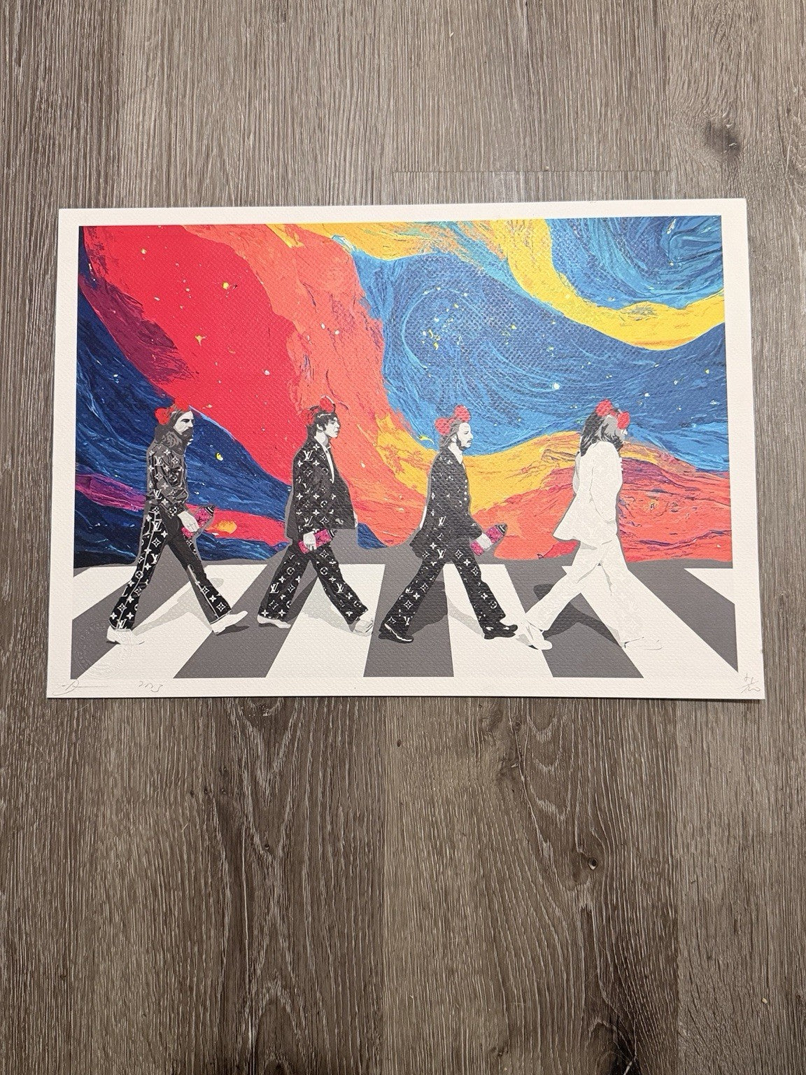 DEATH NYC Beatles Abbey Road Set 2 Prints LV Union Jack Creation of Adam 1/100