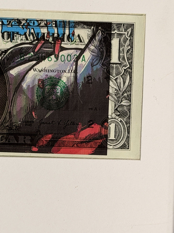 DEATH NYC Batman & Bat Woman Dual Dollar Bill Framed Pop Art COA 2020