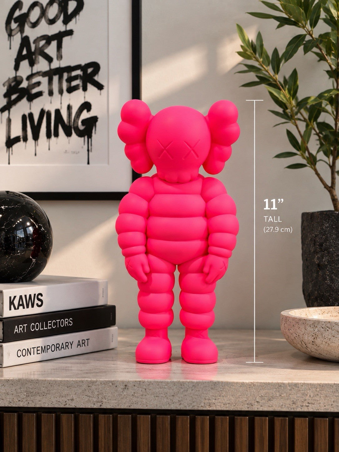 KAWS What Party Pink Companion Figure 11” Medicom Toy 2020 w/ Original Box