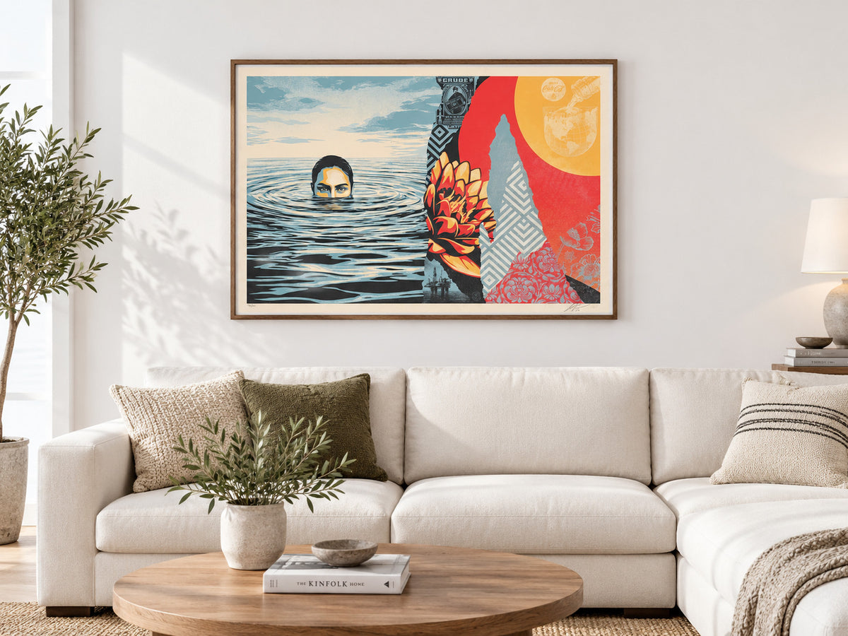 Shepard Fairey Ominous Ripples 2026 Signed Numbered 24x36 Print OBEY Giant — listing photograph 2
