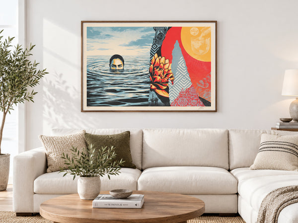 Shepard Fairey Ominous Ripples 2026 Signed Numbered 24x36 Print OBEY Giant — listing photograph 2