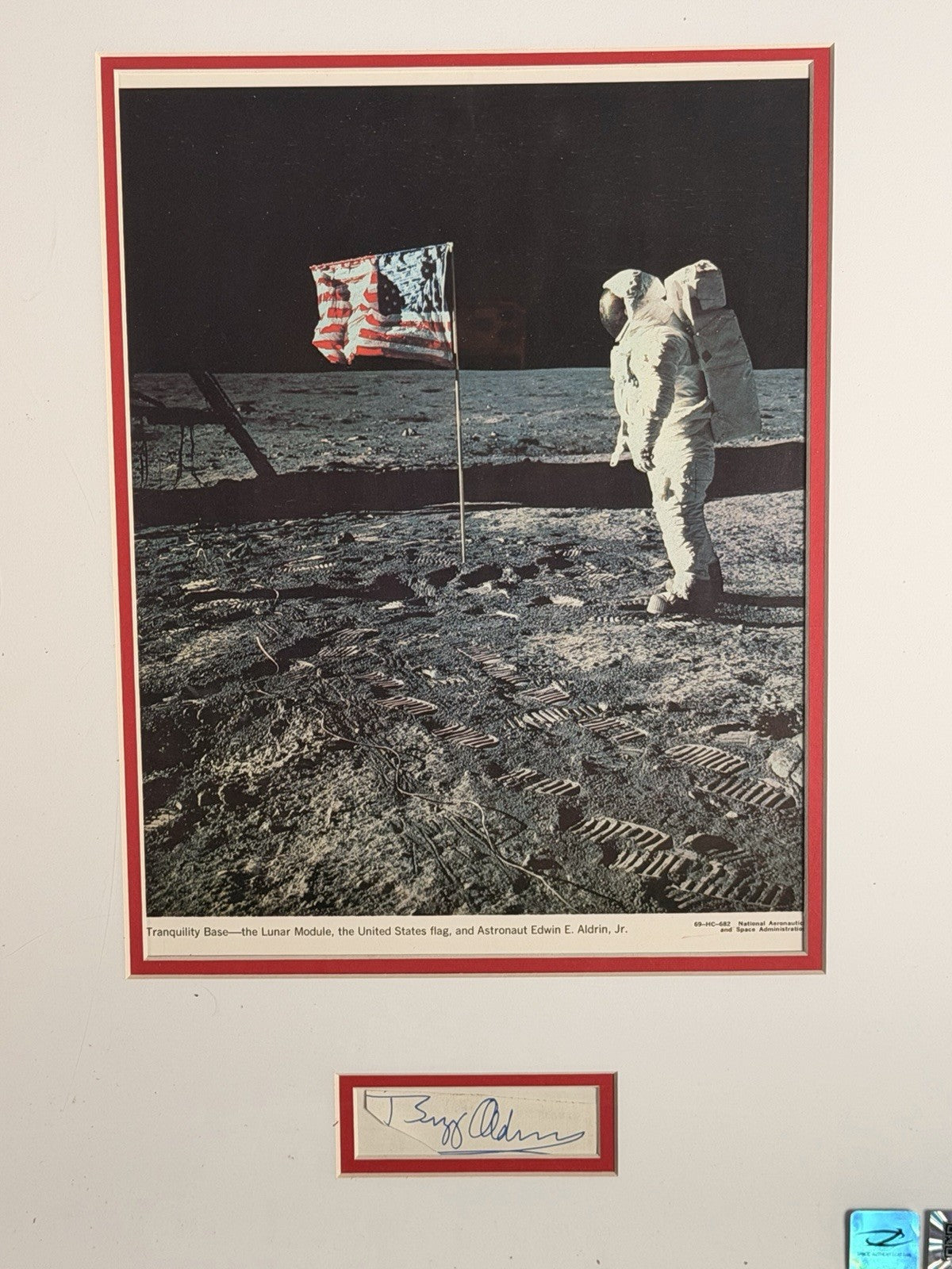 BUZZ ALDRIN APOLLO 11 ASTRONAUT SIGNED FRAMED PRINT  - ZARELLI SPACE COA