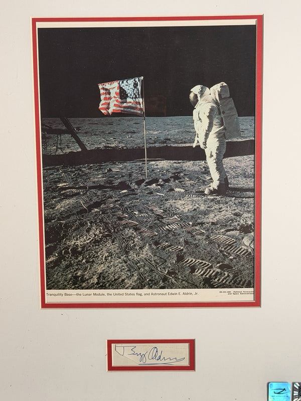 BUZZ ALDRIN APOLLO 11 ASTRONAUT SIGNED FRAMED PRINT  - ZARELLI SPACE COA